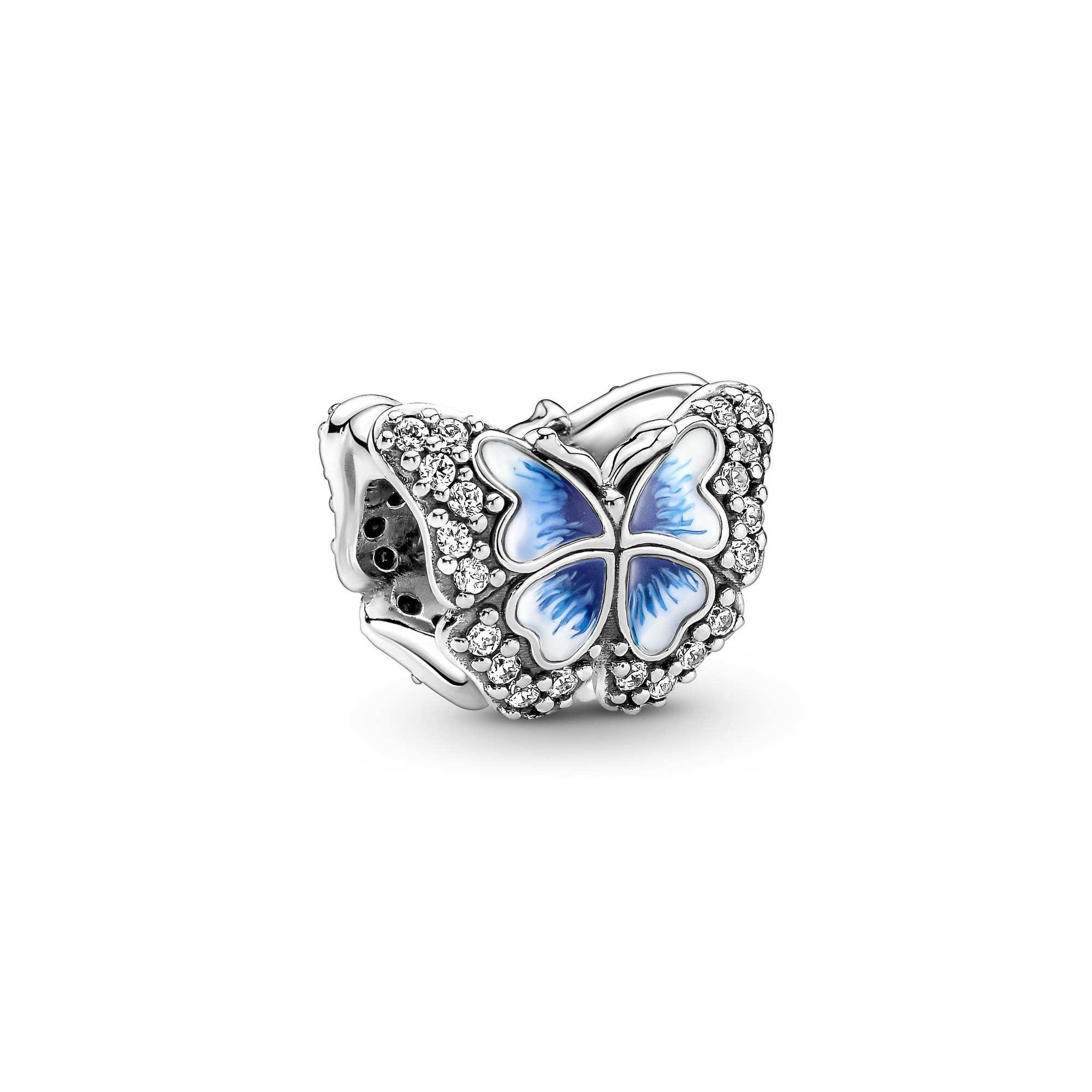 Pandora Blauer Schmetterling Charm - Silber - Emaille Zirkonia - Blau