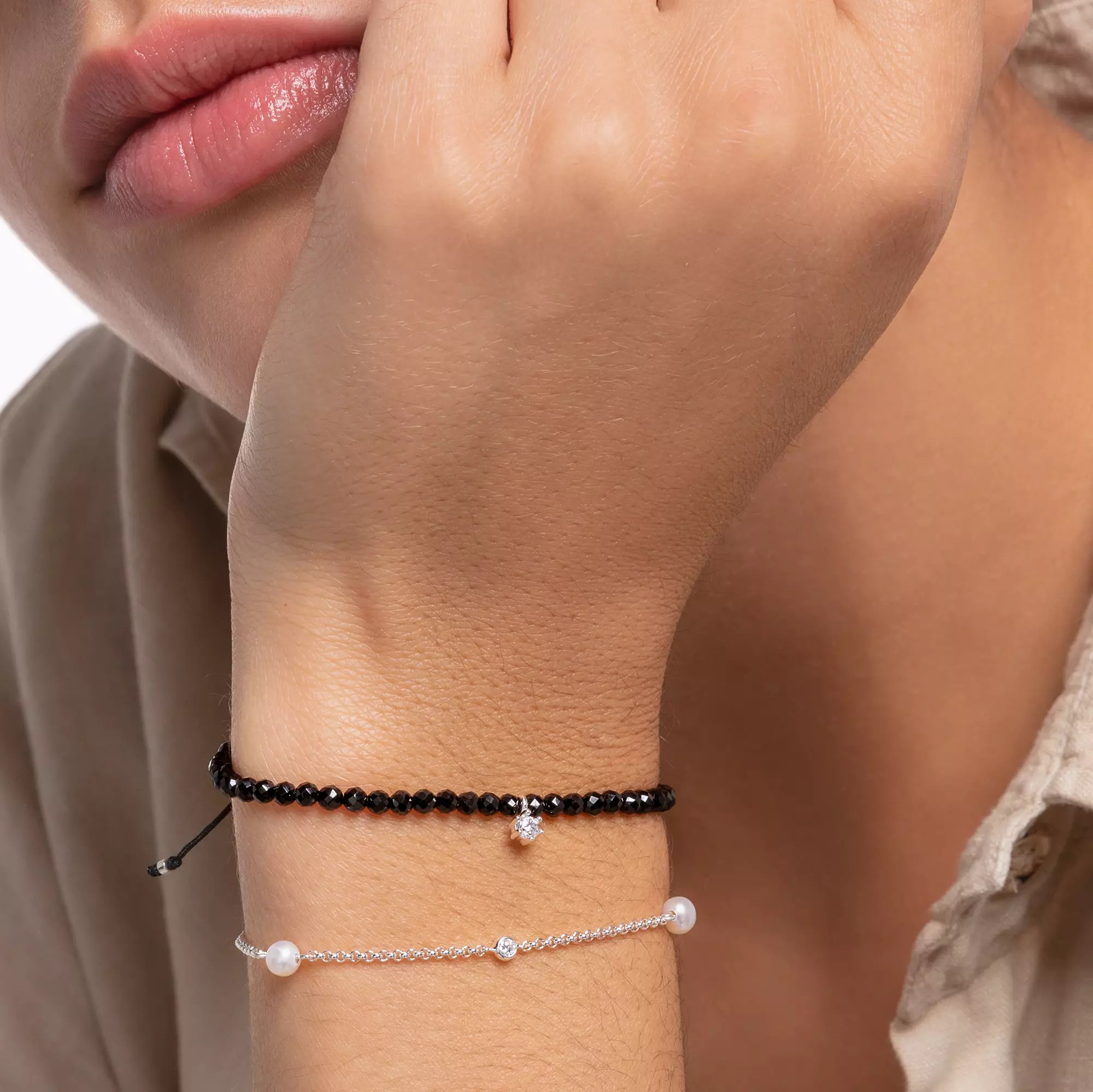 Thomas Sabo Charming Collection - Armband - 16-17,5-19 cm - Silber - freshwater pearl - Zirkonia - Klar – Ansicht 2