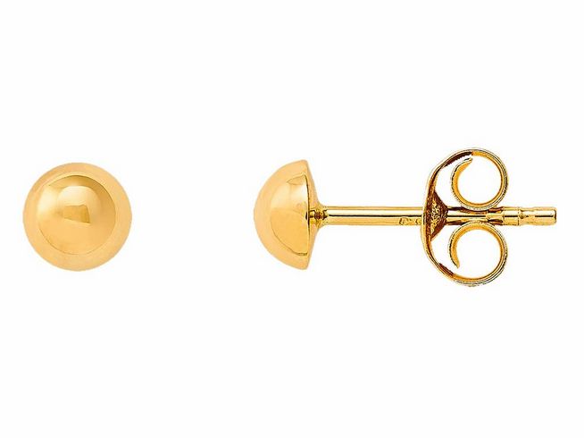 Gelbgold 585 Ohrstecker von Xenox, polierte Oberfläche, klassische runde Form, geeignet für jeden Anlass, hochwertiger Echt Gold Ohrschmuck, verleihen jedem Outfit Eleganz.