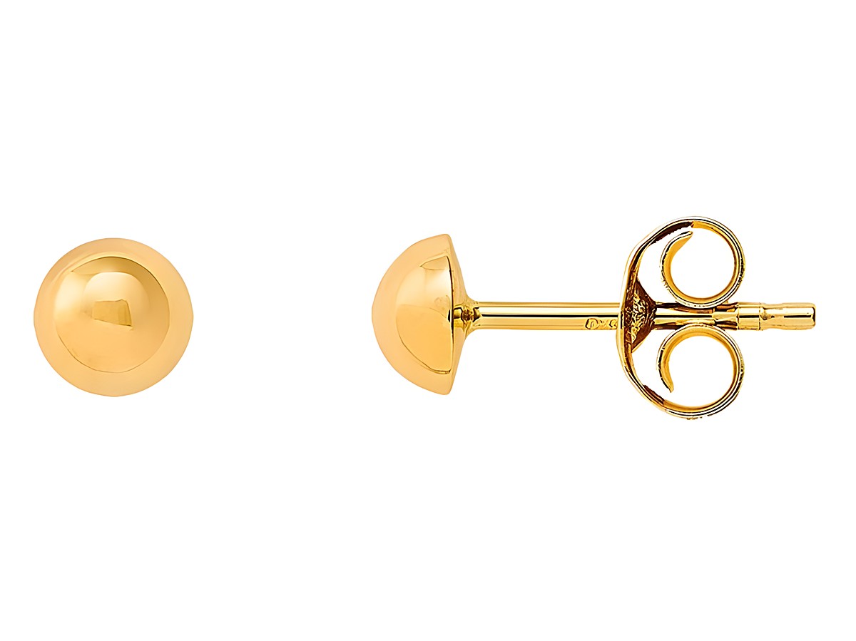 Gelbgold 585 Ohrstecker von Xenox, polierte Oberfläche, klassische runde Form, geeignet für jeden Anlass, hochwertiger Echt Gold Ohrschmuck, verleihen jedem Outfit Eleganz.