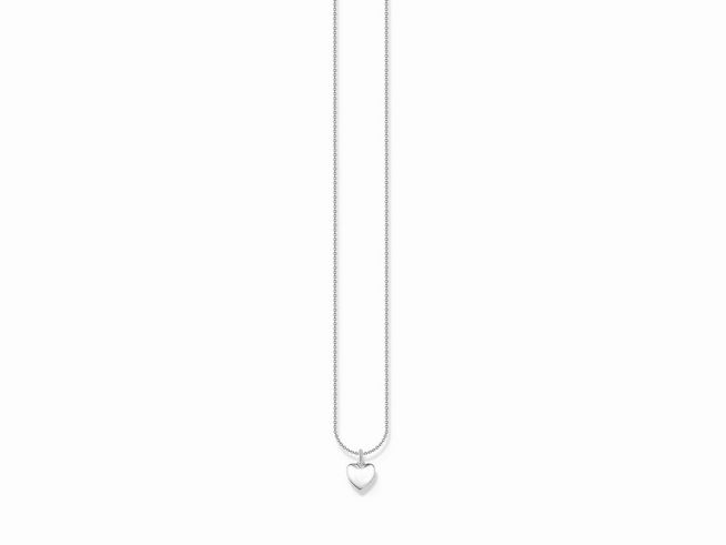 Kette von Thomas Sabo KE2234-001-21-L45V aus Silber mit Herzanhänger, verstellbar von 38 bis 45 cm, elegantes Design für besondere Anlässe oder als Geschenk.