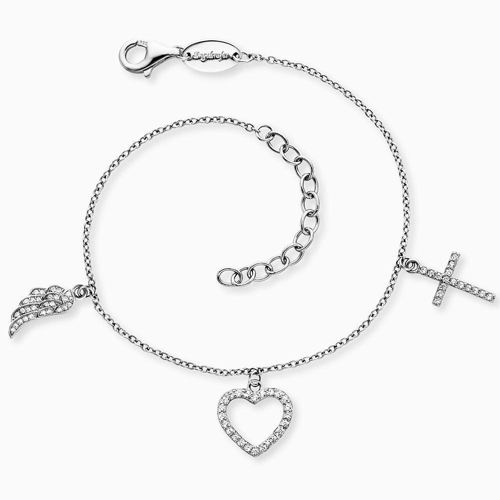 Engelsrufer Glaube, Liebe & Hoffnung Armband mit Zirkonia - Silber rhodiniert 17 cm – Ansicht 2