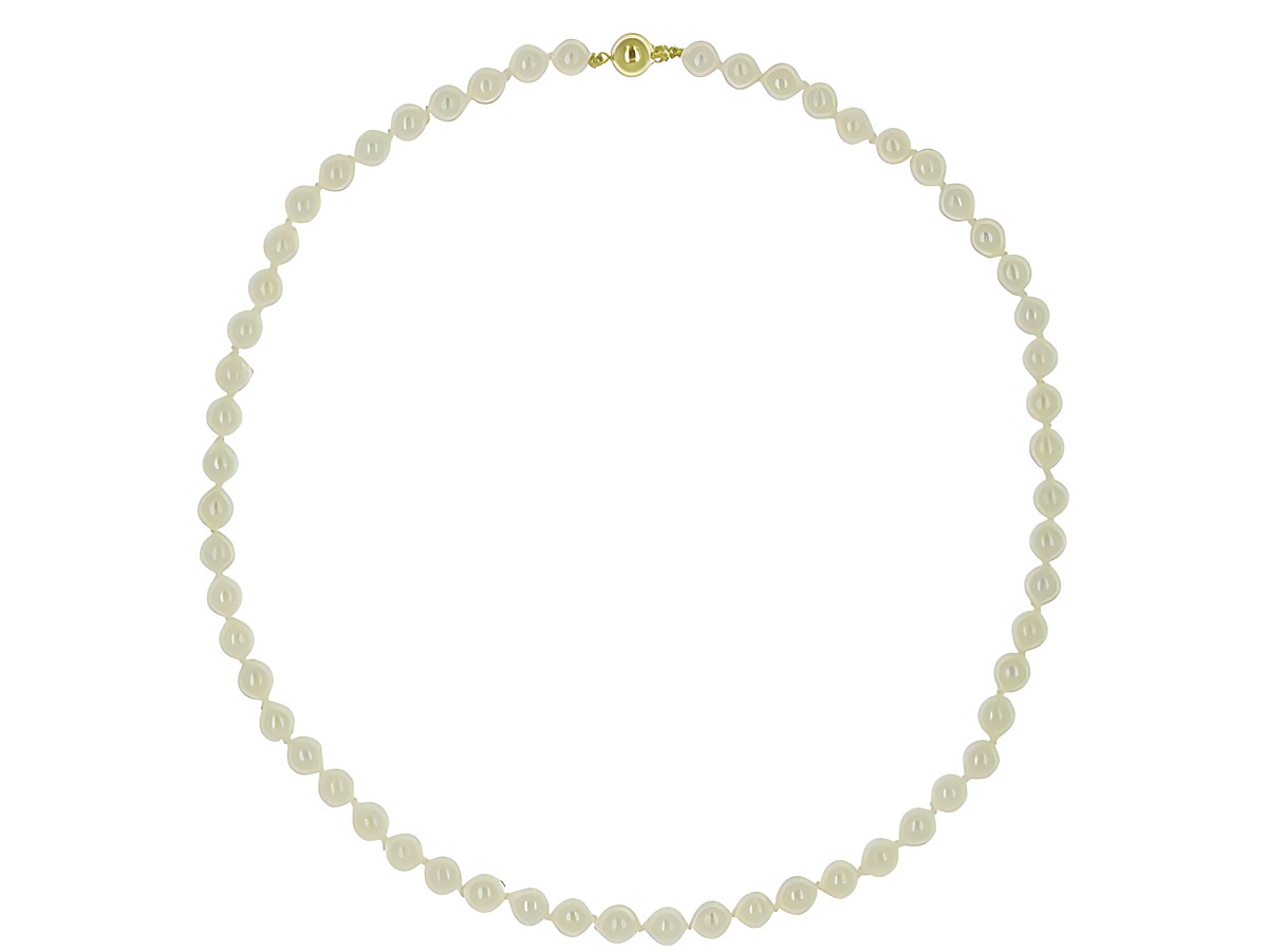 Perlenkette Akoya-Zuchtperlen 6,5-7 mm in Weiß, 46 cm lang, mit einem hochwertigen Gold 585 Verschluss, klassisches Design vom Hersteller Juwelier Harnisch. – Ansicht 2