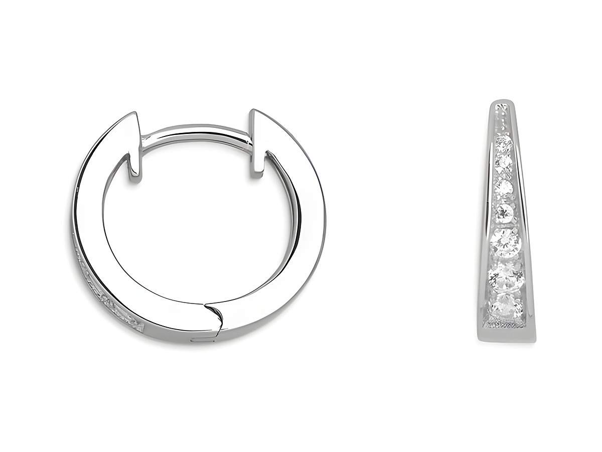 Xenox Sterling Silber Ohrringe XS8659 in Form von Creolen mit einem modernen Design, glänzend und ideal für jeden Anlass, zeitlos und elegant im Aussehen.