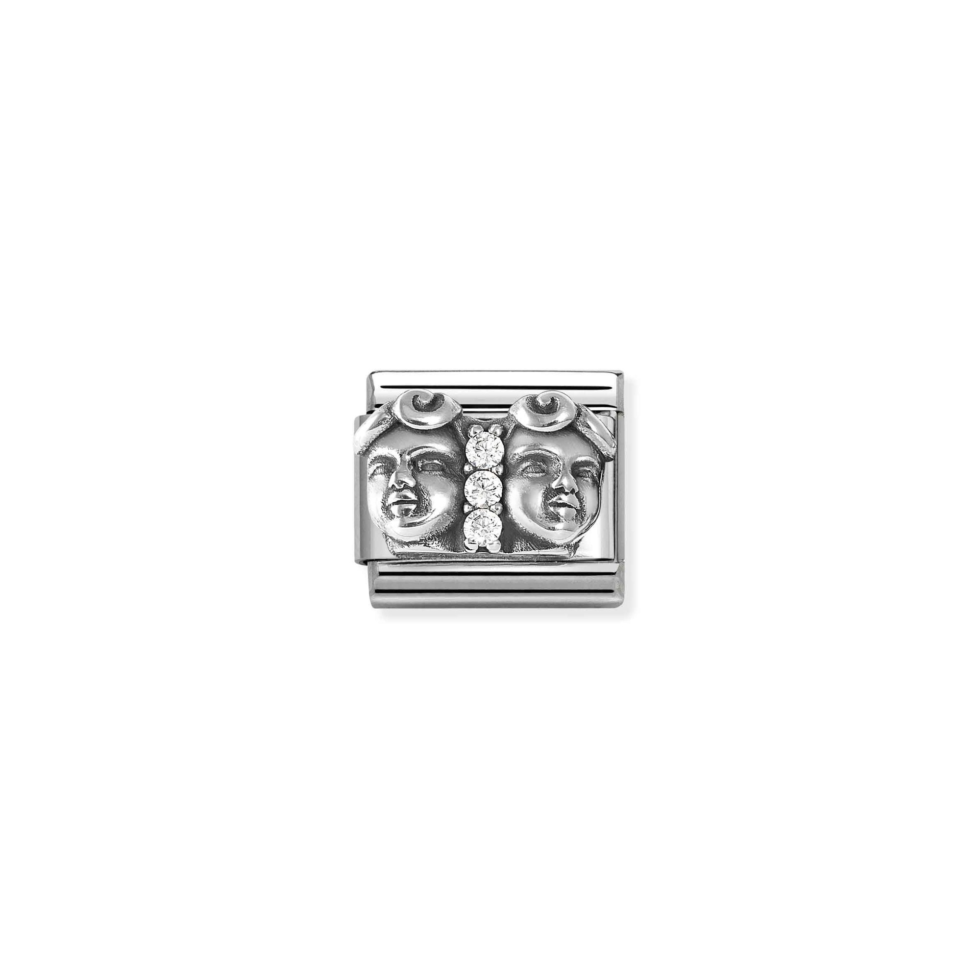Nomination Sterling Silber Sternzeichen - Zwilling - Zirkonia - Element Classic Silber – Ansicht 2