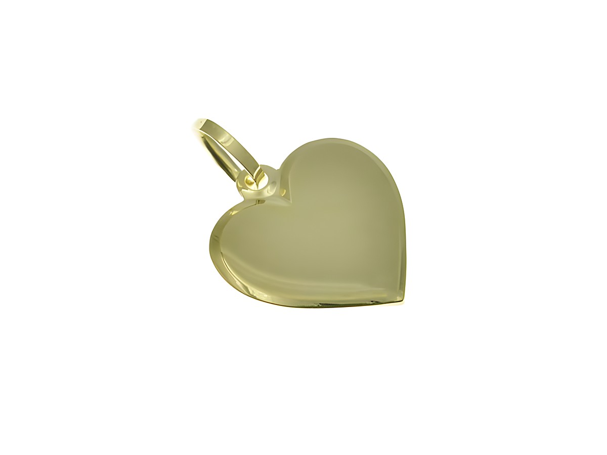 Gravurplatte Herz groß in Gold 333 als Anhänger, hergestellt von Juwelier Harnisch, ideal zum Gravieren und Verschenken. Elegantes Design für besondere Anlässe.