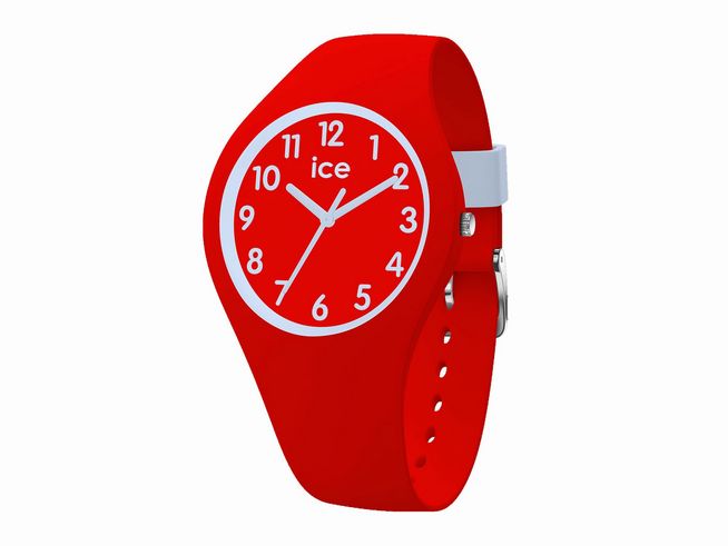 Ice Watch Uhr 022742 ICE ola kids Adventure in Rot und Small, mit großem weißen Ziffernblatt und farblich abgestimmtem Armband, ideal für Kinder und als modisches Accessoire geeignet.