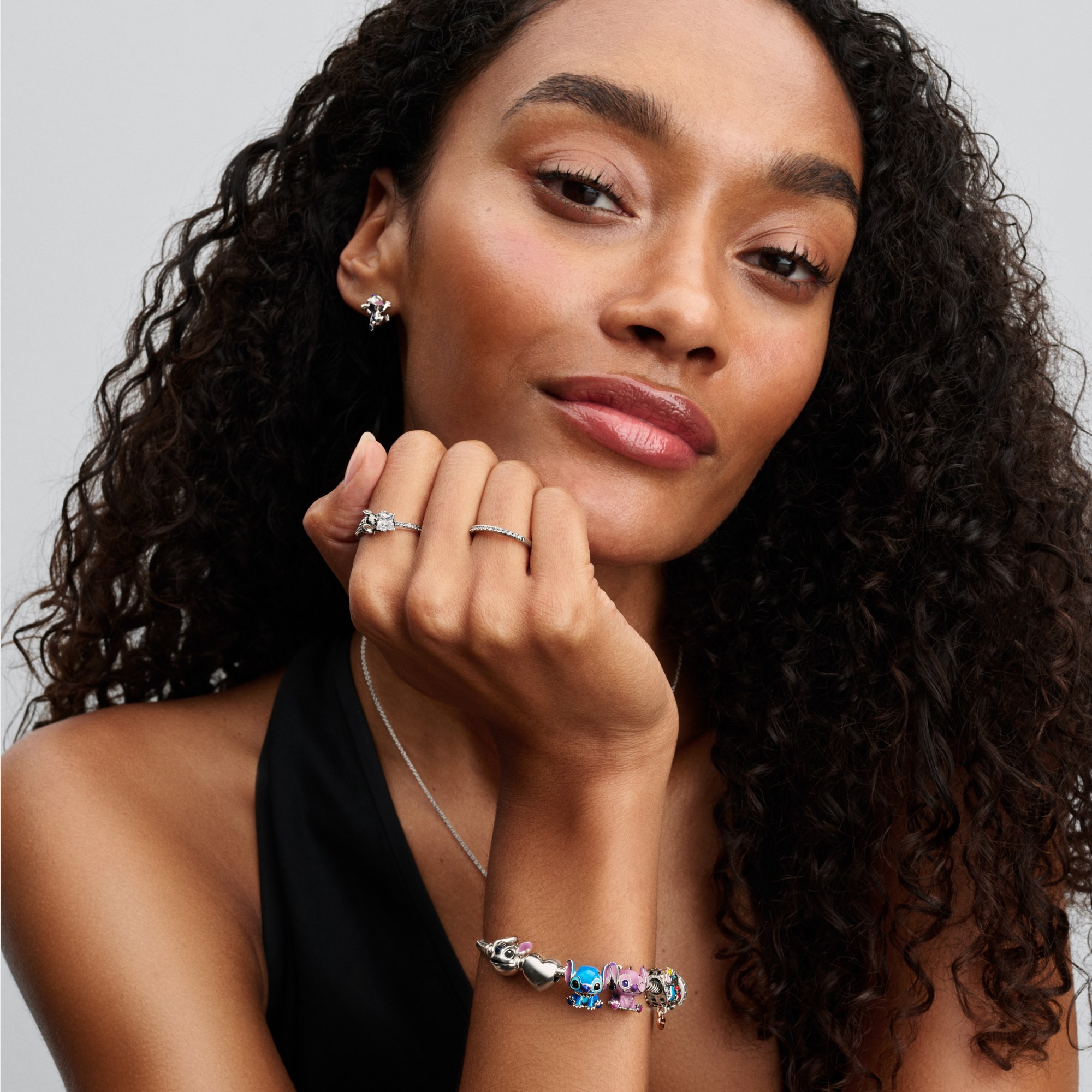 Pandora Disney Stitch Engel mit Flügeln - Sterling Silber - PINK – Ansicht 5