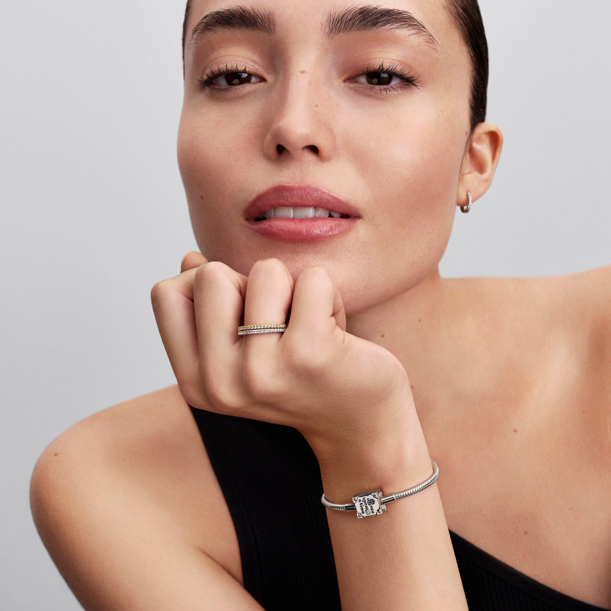 Pandora Disney Geschichtsbuch Armband - Silber & Gelbgold Vergoldung - Lab-Grown Diamant – Ansicht 3