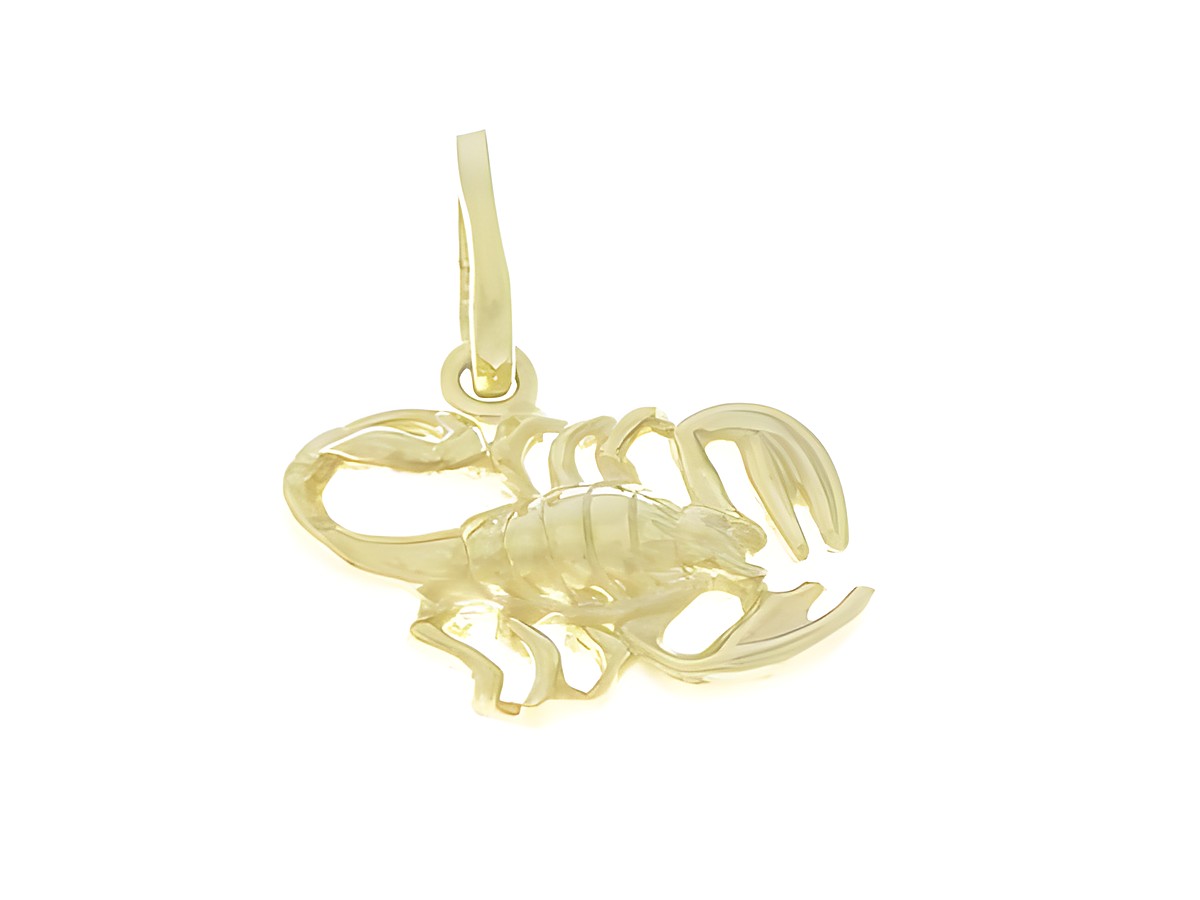 Skorpion Sternzeichen aus 925 Sterling Silber, vergoldet und poliert, Hersteller Juwelier Harnisch, ideal als Schmuckstück für astrologische Liebhaber.