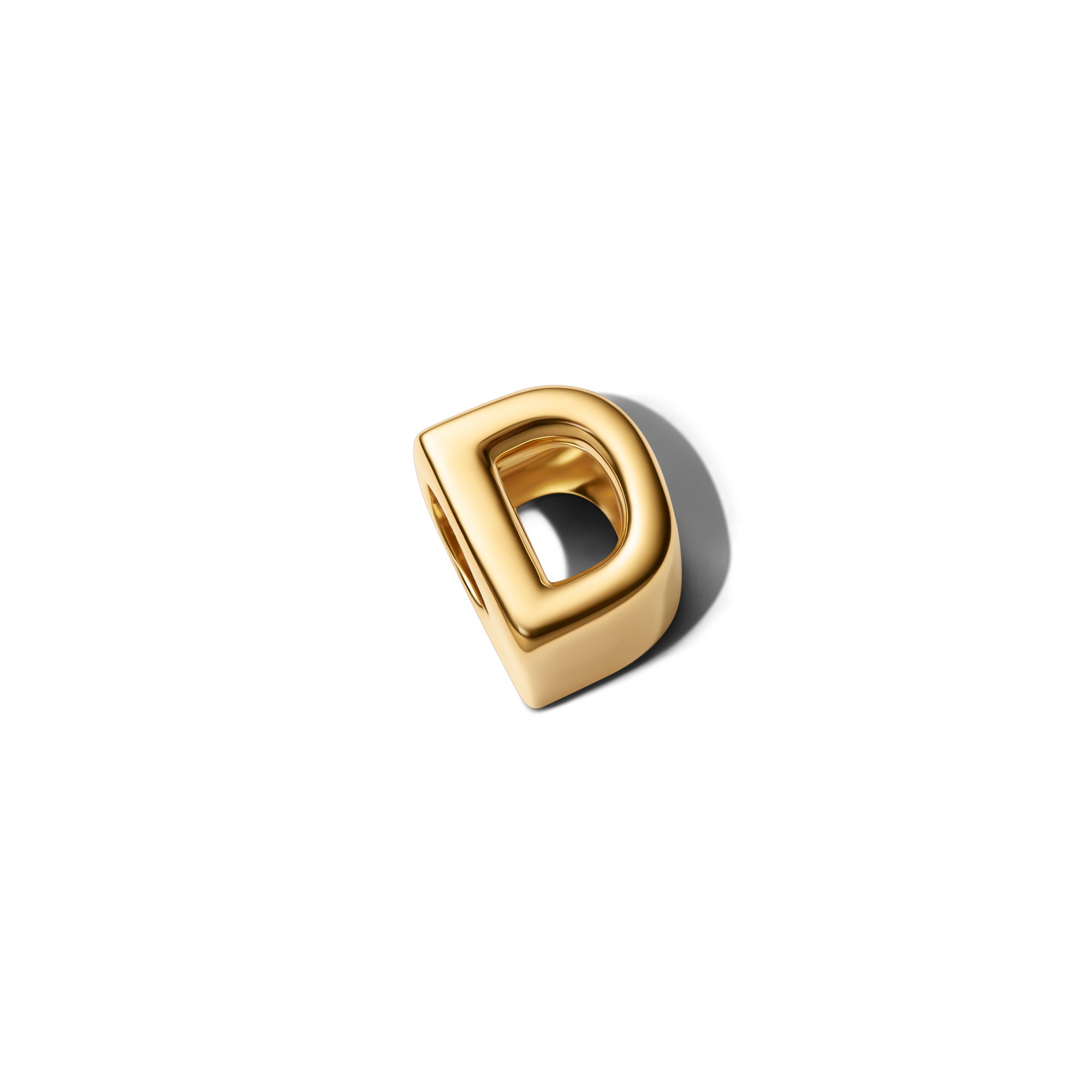 Pandora Buchstabe D - Alphabet - Mini Charm Gelbgold Vergoldung – Ansicht 3