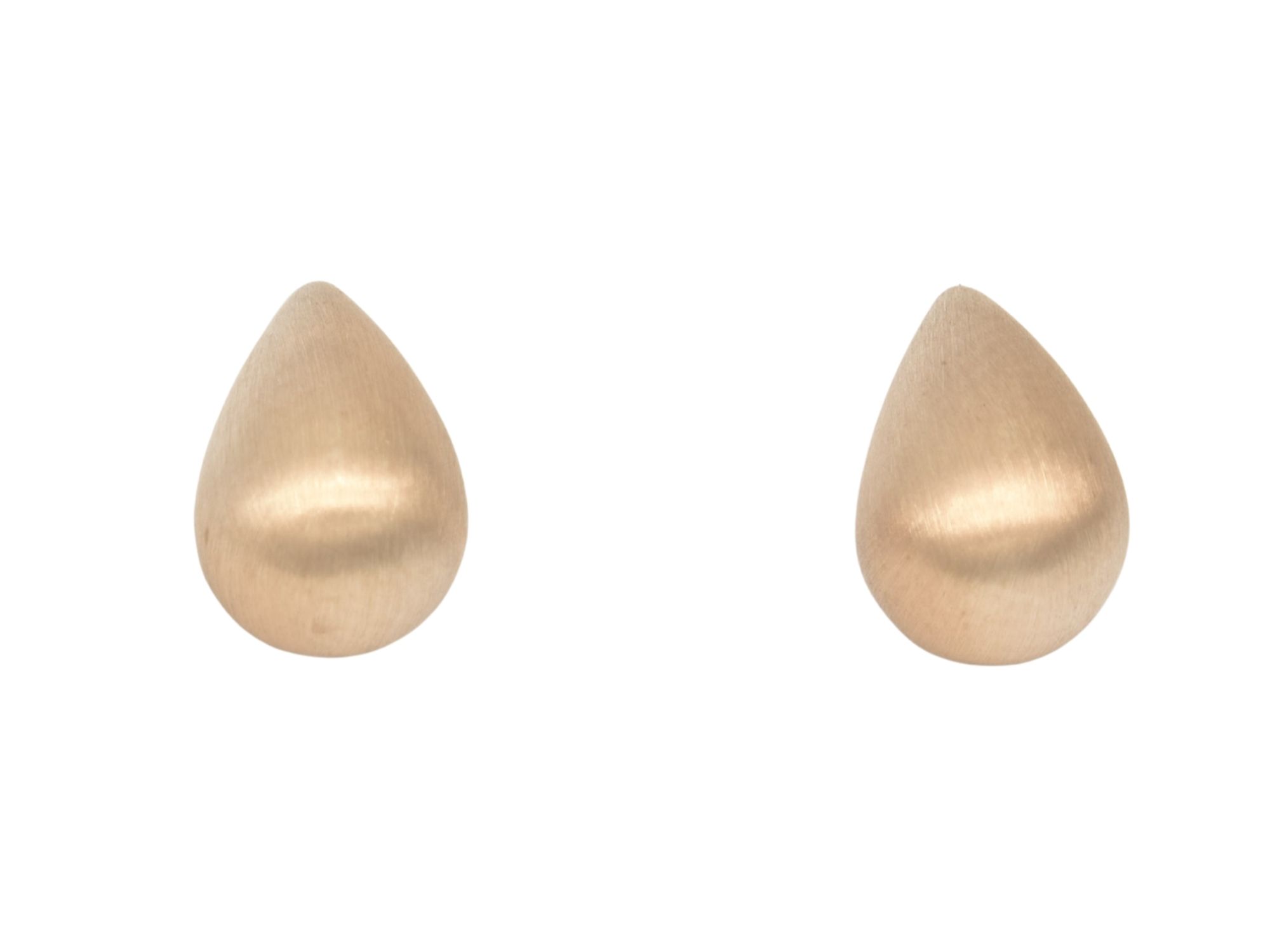 Ohrring Tropfen Ohrstecker - Sterling Silber Roségold Vergoldung mattiert