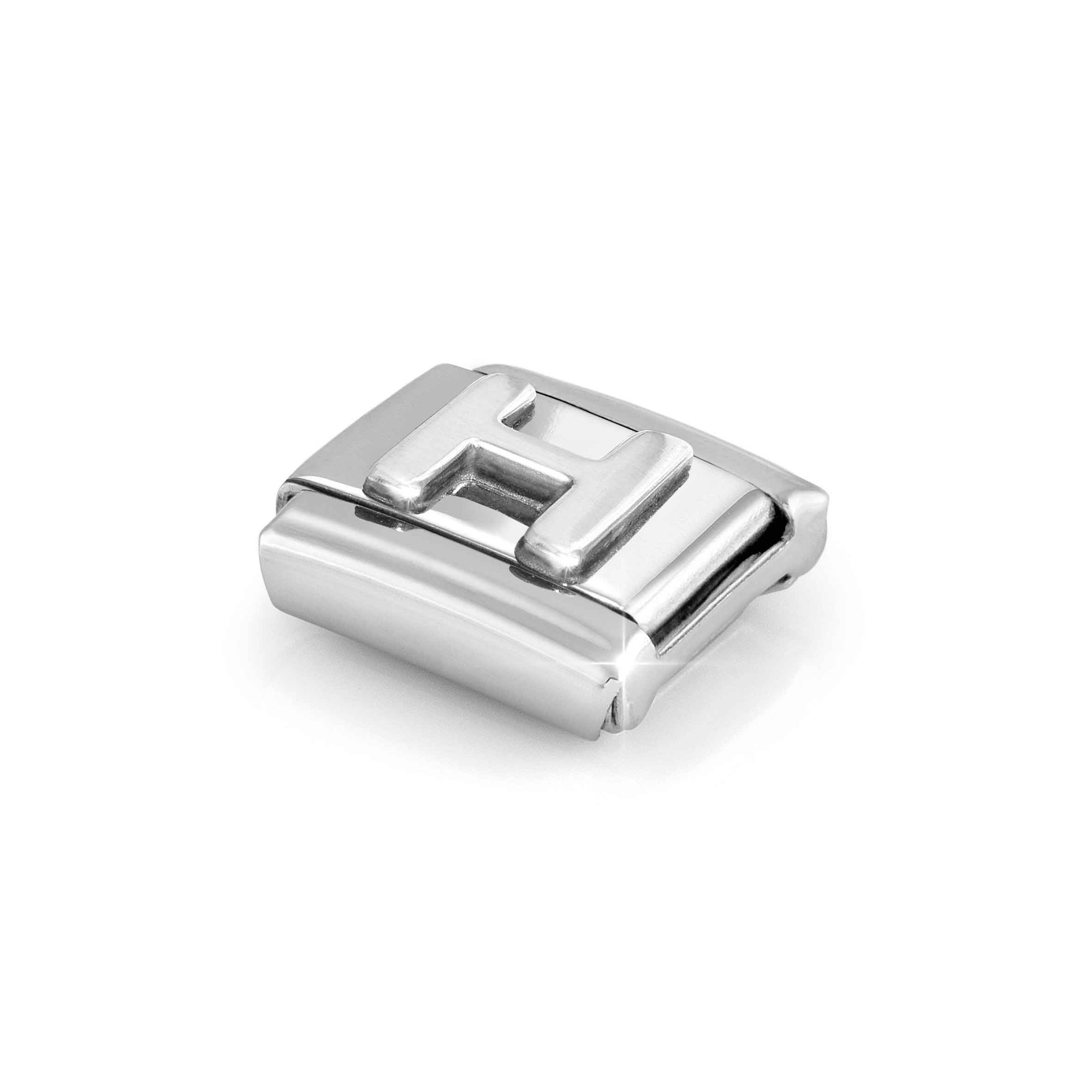 Nomination Composable Classic Charm Buchstabe H - Edelstahl, Sterling Silber oxidiert – Ansicht 4