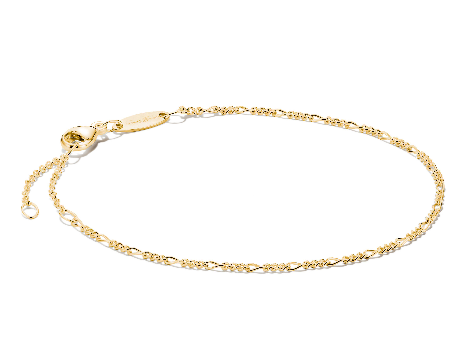 Figaro Armband aus Silber mit gelbgoldener Vergoldung von Thomas Sabo, Charm Club CONNECT, Größe 16 bis 19 cm, elegantes Design mit feinen Kettengliedern.