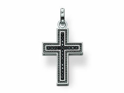 Thomas Sabo Anhänger PE530-051-11 aus Silber mit Zirkonia im Kreuzdesign, filigran gearbeitet und glänzend, ideal als Halsschmuck oder für individuelle Anhängerketten.