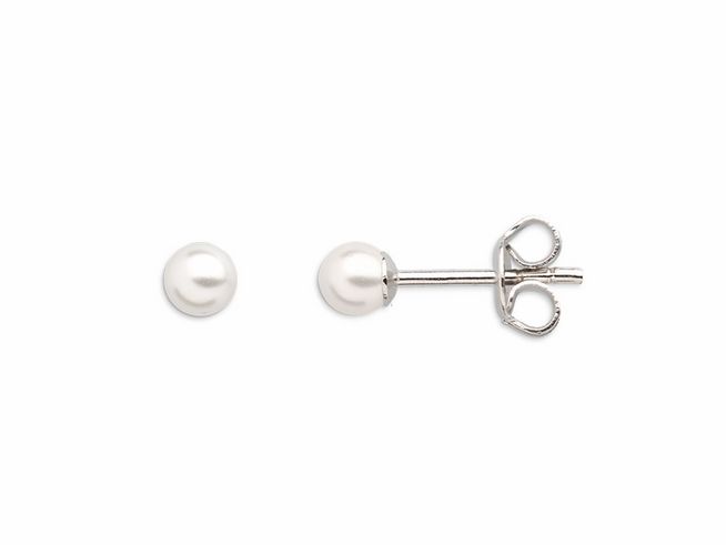 Xenox Sterling Silber Ohrringe XS3511N, filigrane Ohrringe mit einer glänzenden Perle, zeitloses Design, ideal für den täglichen Gebrauch oder besondere Anlässe, Ohrschmuck von Xenox.