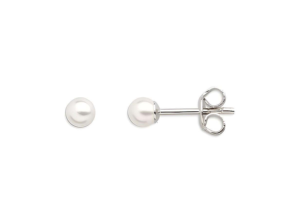 Xenox Sterling Silber Ohrringe XS3511N, filigrane Ohrringe mit einer glänzenden Perle, zeitloses Design, ideal für den täglichen Gebrauch oder besondere Anlässe, Ohrschmuck von Xenox.