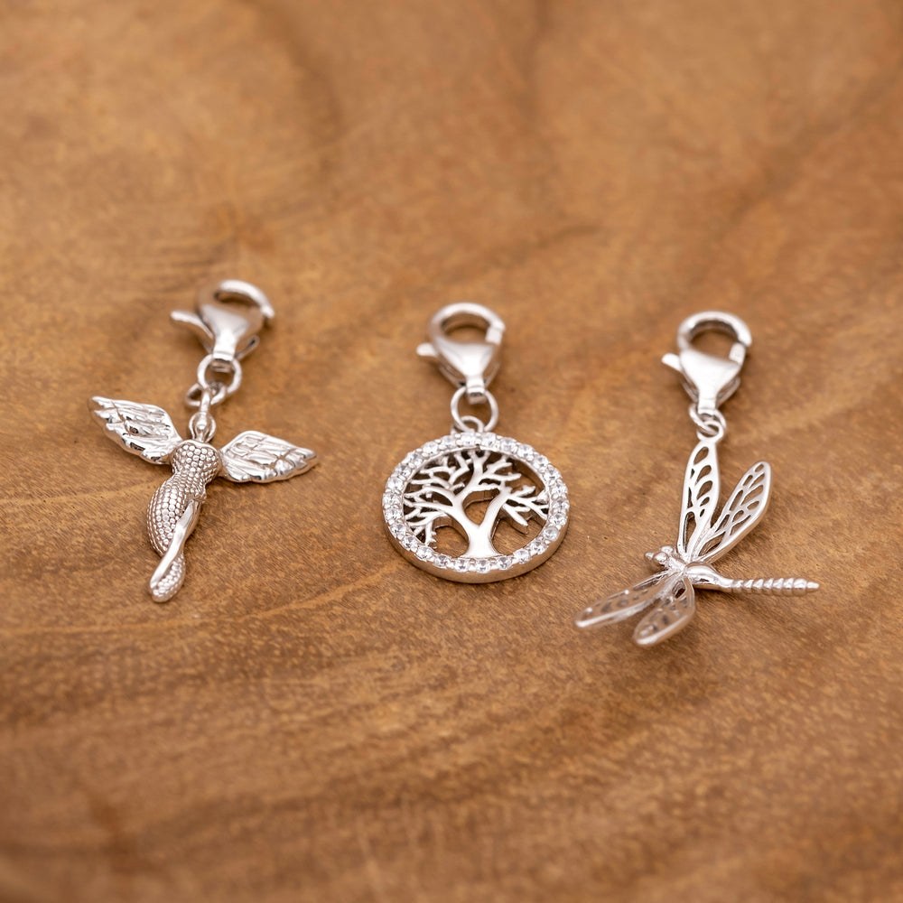 Engelsrufer LEBENSBAUM Charm mit Zirkonia - Silber rhodiniert 45302 mm – Ansicht 3
