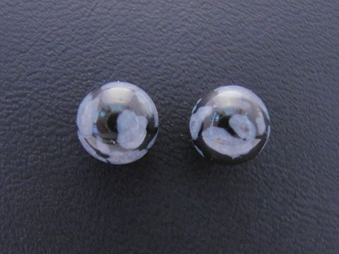 Ohrringe Kugel aus Sterling Silber mit Achat in schwarz und grau, Hersteller Juwelier Harnisch, elegante Schmuckstücke für besondere Anlässe.