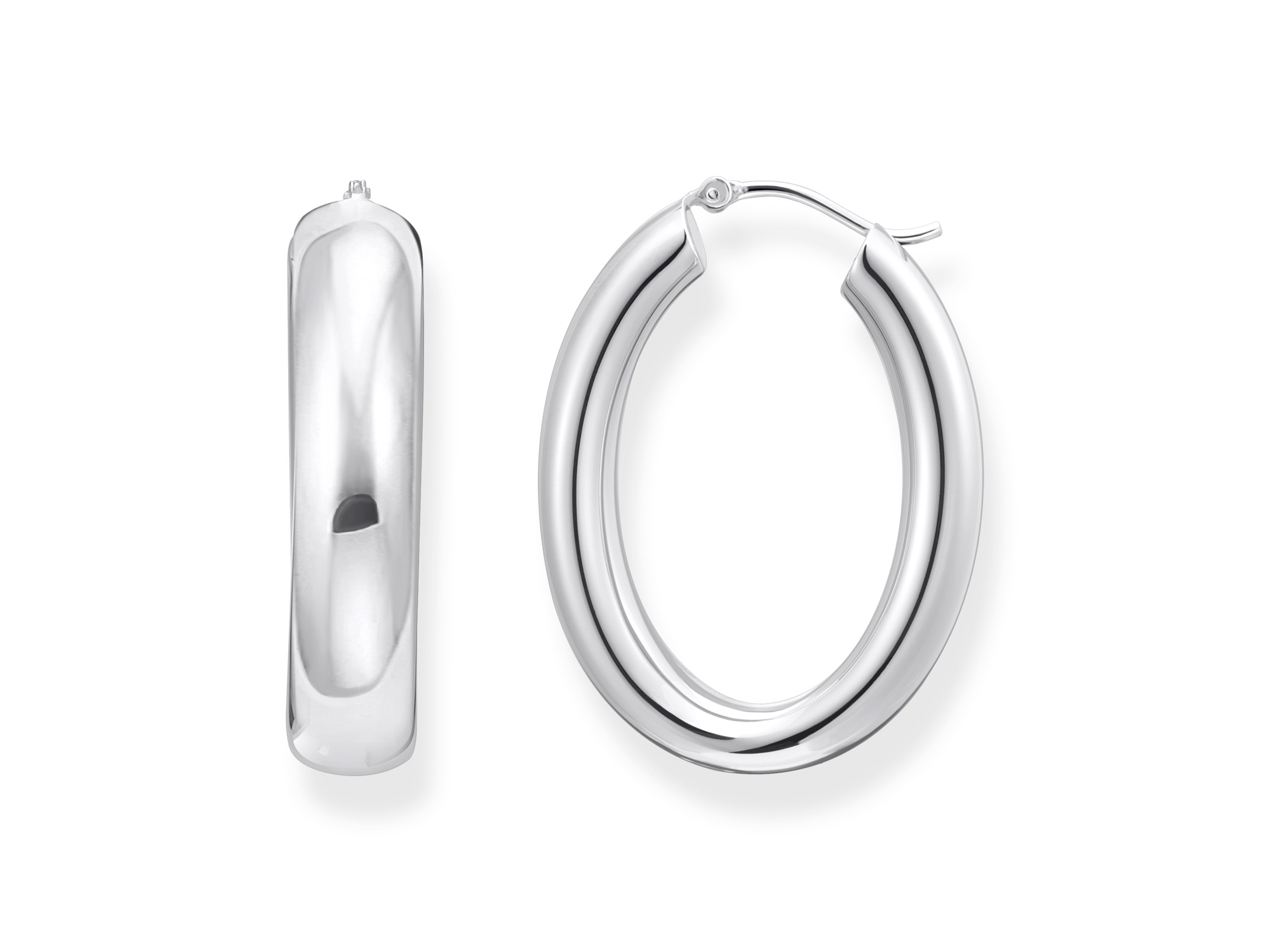 Creolen von Thomas Sabo in Silber, Modell CR739-001-21, in eleganter runder Form, glänzende Oberfläche, zeitloses Design, ideal für jeden Anlass. Neuheiten im Onlineshop.