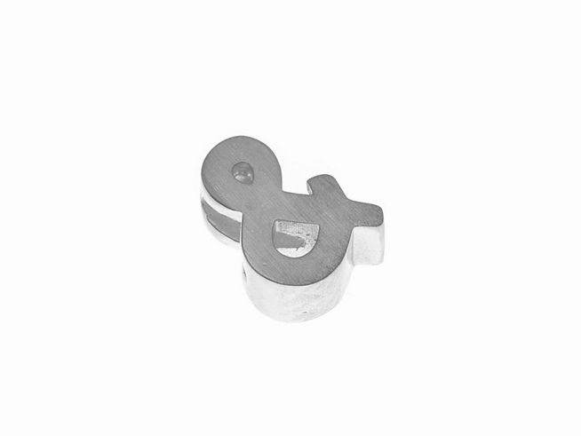Anhänger aus Sterling Silber - und-Zeichen & - teilmattiert - rhodiniert, Hersteller: Juwelier Harnisch. Stilvolles Design für individuelle Schmuckstücke.