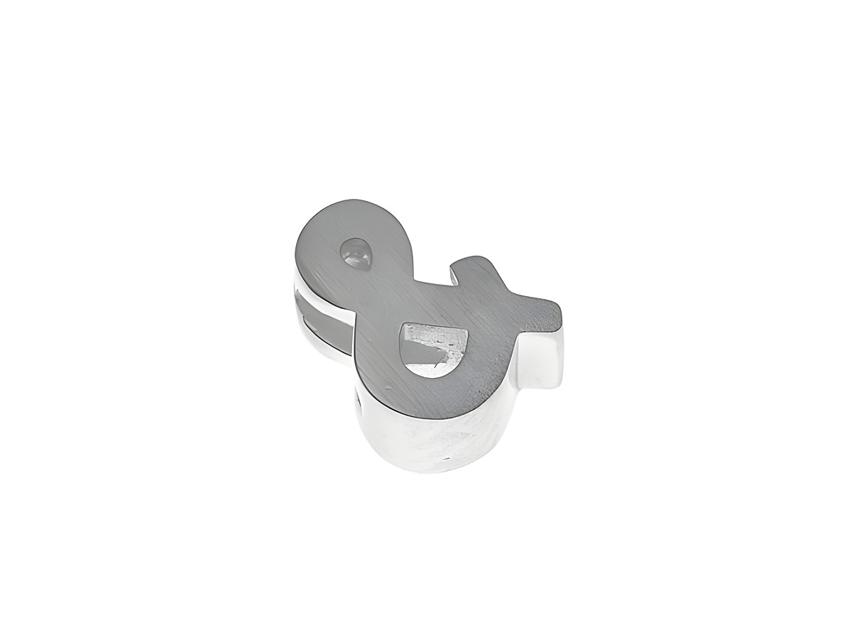 Anhänger aus Sterling Silber - und-Zeichen & - teilmattiert - rhodiniert, Hersteller: Juwelier Harnisch. Stilvolles Design für individuelle Schmuckstücke.