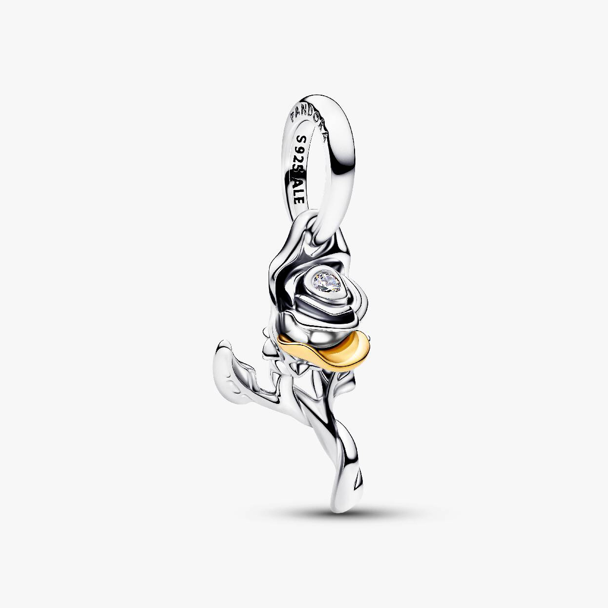 Pandora Disney - Hänge-Charm verzauberte Rose - Sterling Silber bicolor - 764405C01