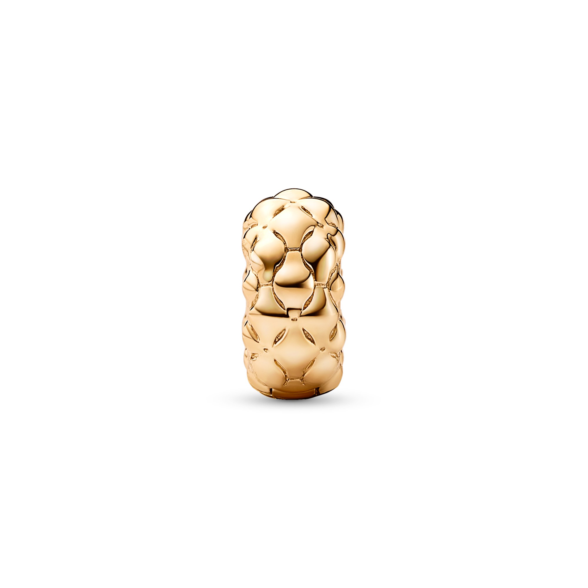 Pandora Clip-STOPPER Charm mit Nieten - Gelbgold Vergoldung – Ansicht 2