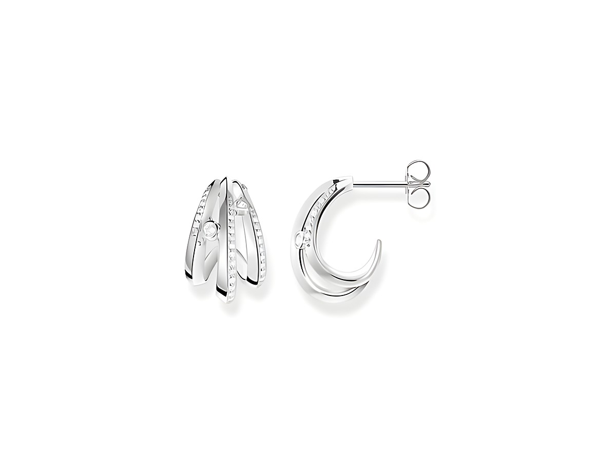 Thomas Sabo Ohrstecker H2231-051-14 aus Sterling Silber mit Zirkonia, elegantes Design in Silber, funkelnde Zirkonia-Steine, ideal für stilvolle Anlässe.