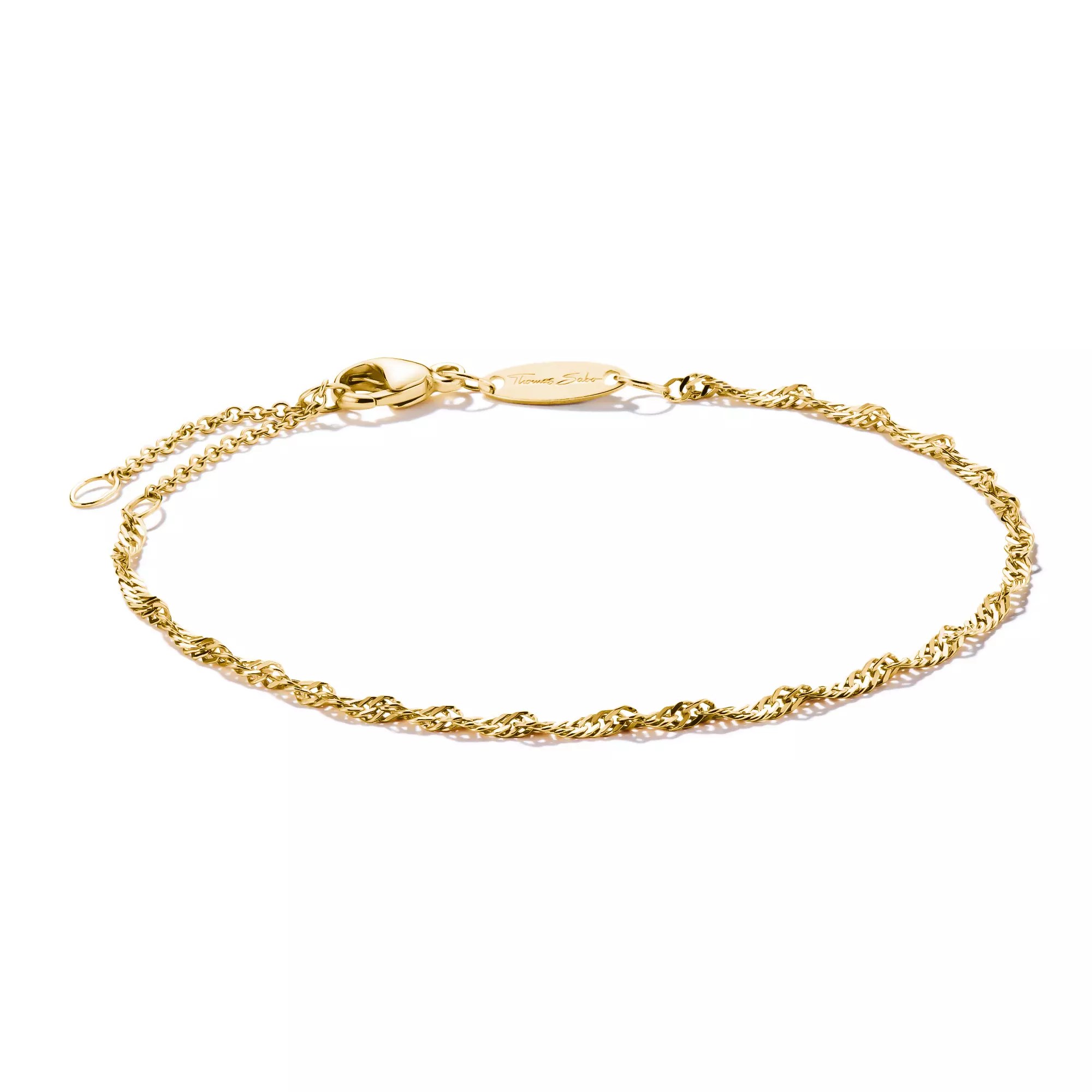 Thomas Sabo Singapur Armband Silber & Gelbgold Verg. 16 - 19 cm – Ansicht 2