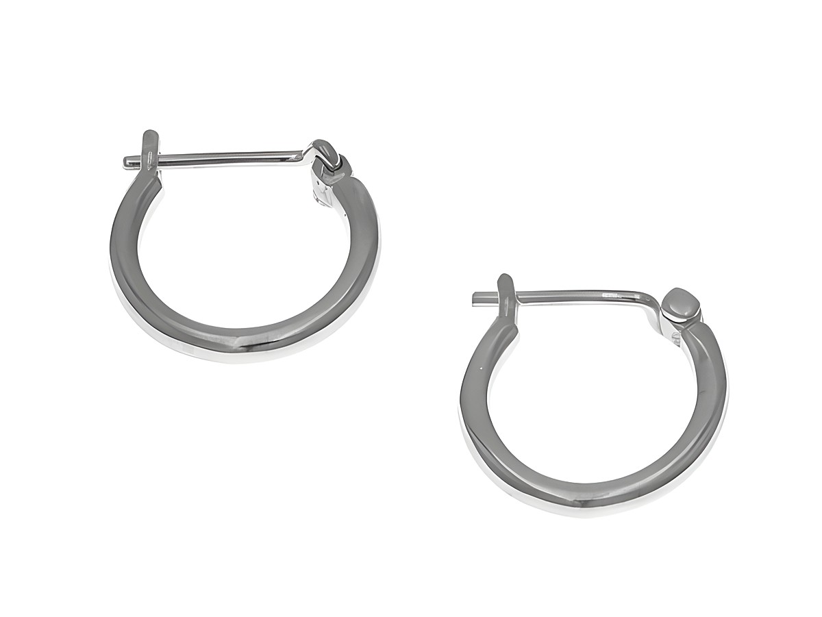 Creolen rund aus Sterling Silber, poliert und schlicht, Hersteller Juwelier Harnisch, Durchmesser bis 15 mm. Ideal für jeden Anlass und zeitlos im Design.