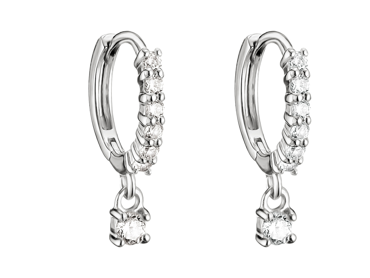 Thomas Sabo Creolen mit weißem Zirkonia im Brillantschliff aus Silber, wunderschöne schmückende Ohrringe mit elegantem Design und funkelnden Details, ideal für besondere Anlässe.