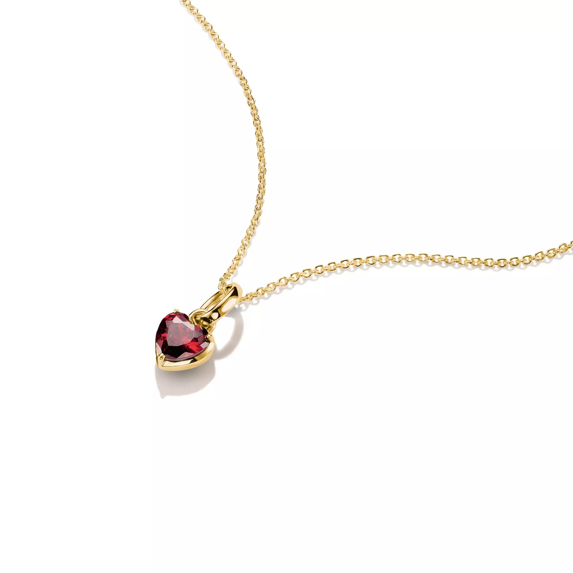 Thomas Sabo Connect - Charm Geburtsstein Juli - 18k Gelbgold Vergoldung - Zirkonia granat - Charm mit Öse – Ansicht 3