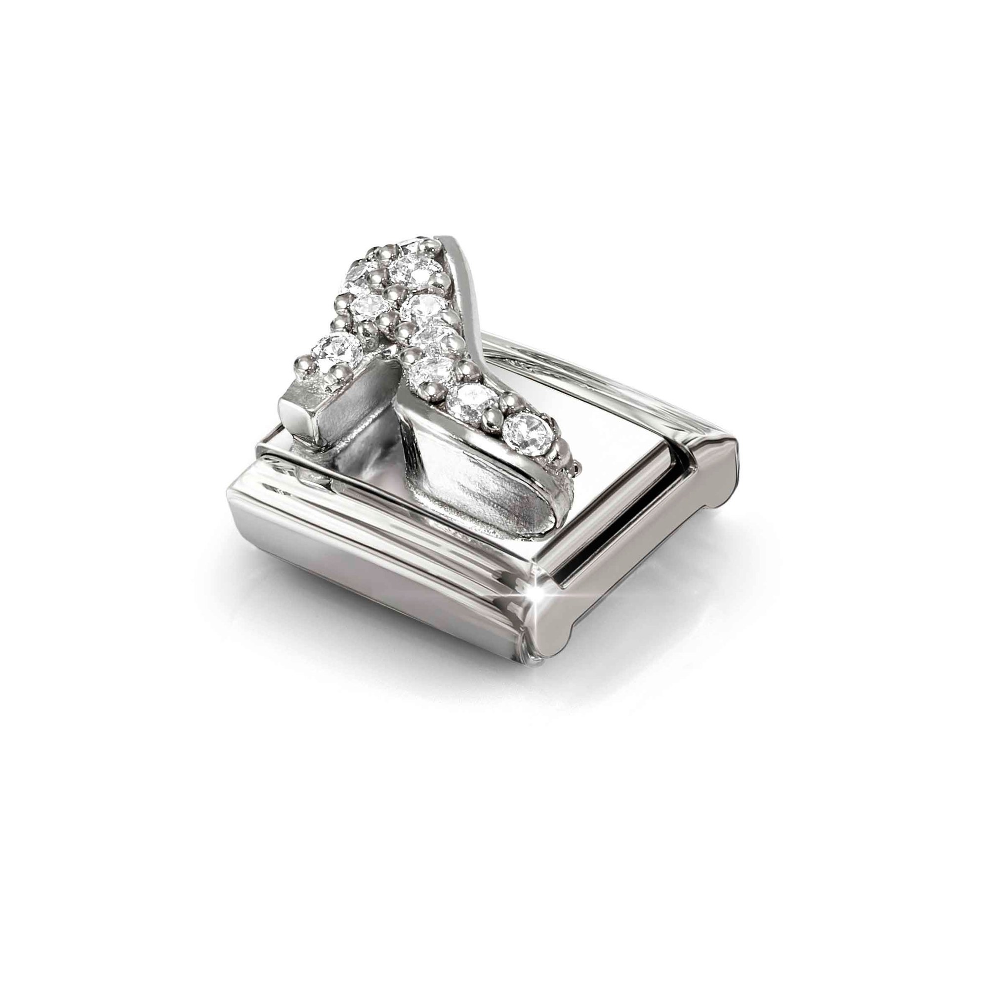 Nomination Composable Classic Charm Damenschuh weiß - Edelstahl, Sterling Silber, Zirkonia – Ansicht 4
