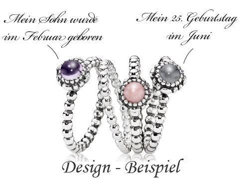 PANDORA Ring 190854AQ-60 - Aquamarin - Gr. 60 - Silber
