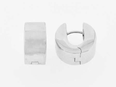 Silber Creolen rhodiniert mit einem Durchmesser von 1,4 cm, elegant und zeitlos, hergestellt von Juwelier Harnisch, ideal für jeden Anlass, bis 15 mm.