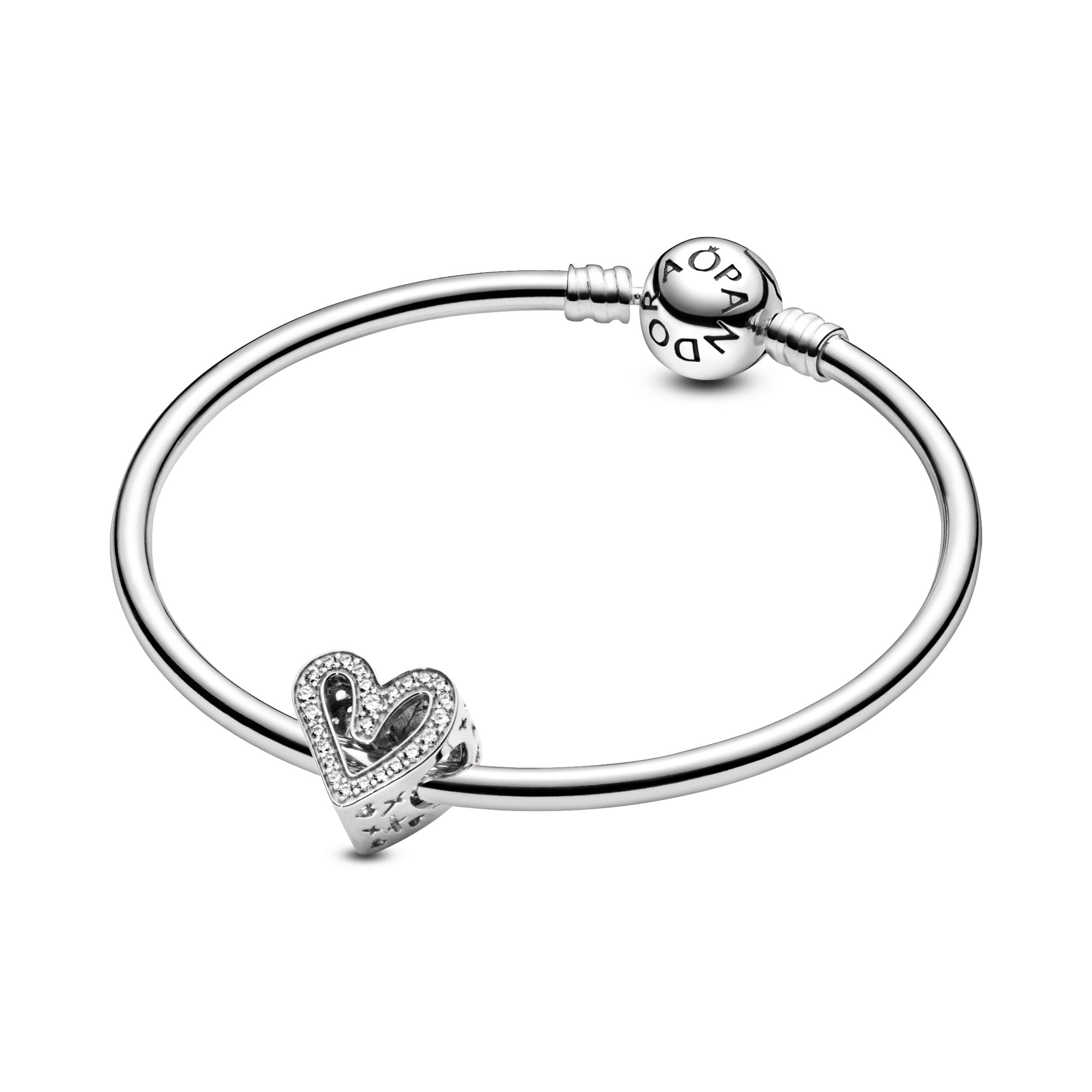 Pandora Silber - Zirkonia - Charm - Heart - Herz - Zirkonia – Ansicht 2