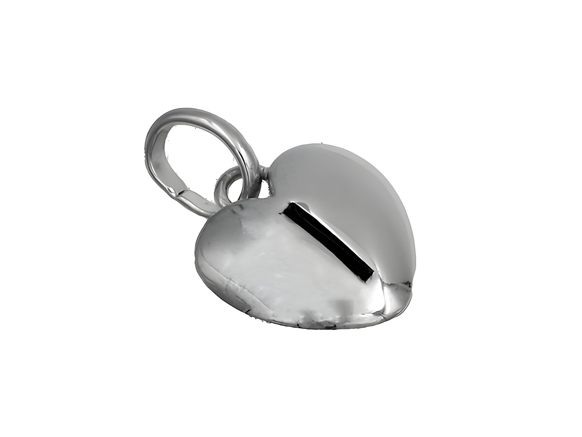 Anhänger in Herzform aus 925 Sterling Silber, poliert und rhodiniert, geeignet für Kinder, Hersteller Juwelier Harnisch.