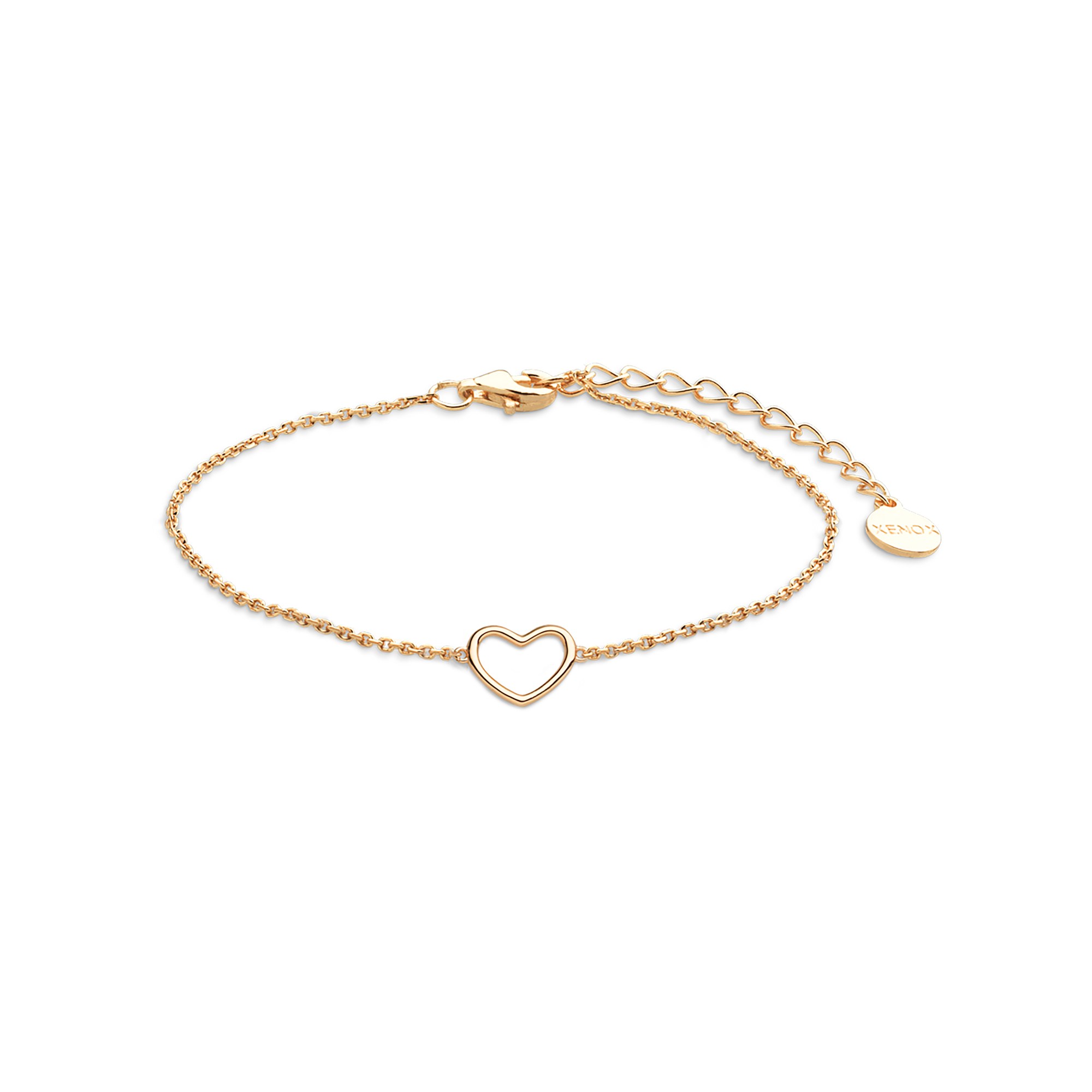 XENOX Armband LOVE STORY - Sterling Silber vergoldet - 15-20 cm – Ansicht 2