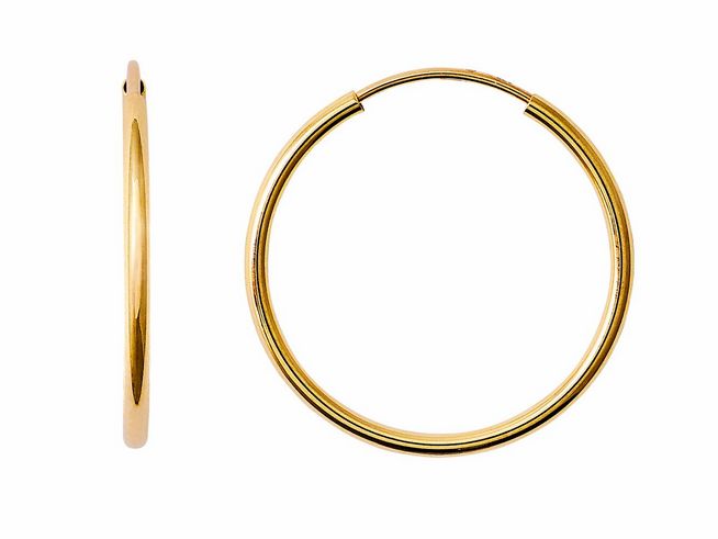 Gelbgold 585 Creolen von Xenox, poliert und elegant im Design, als echter Goldschmuck für stilvolle Ohrmode. Ideal für Alltag und besondere Anlässe.