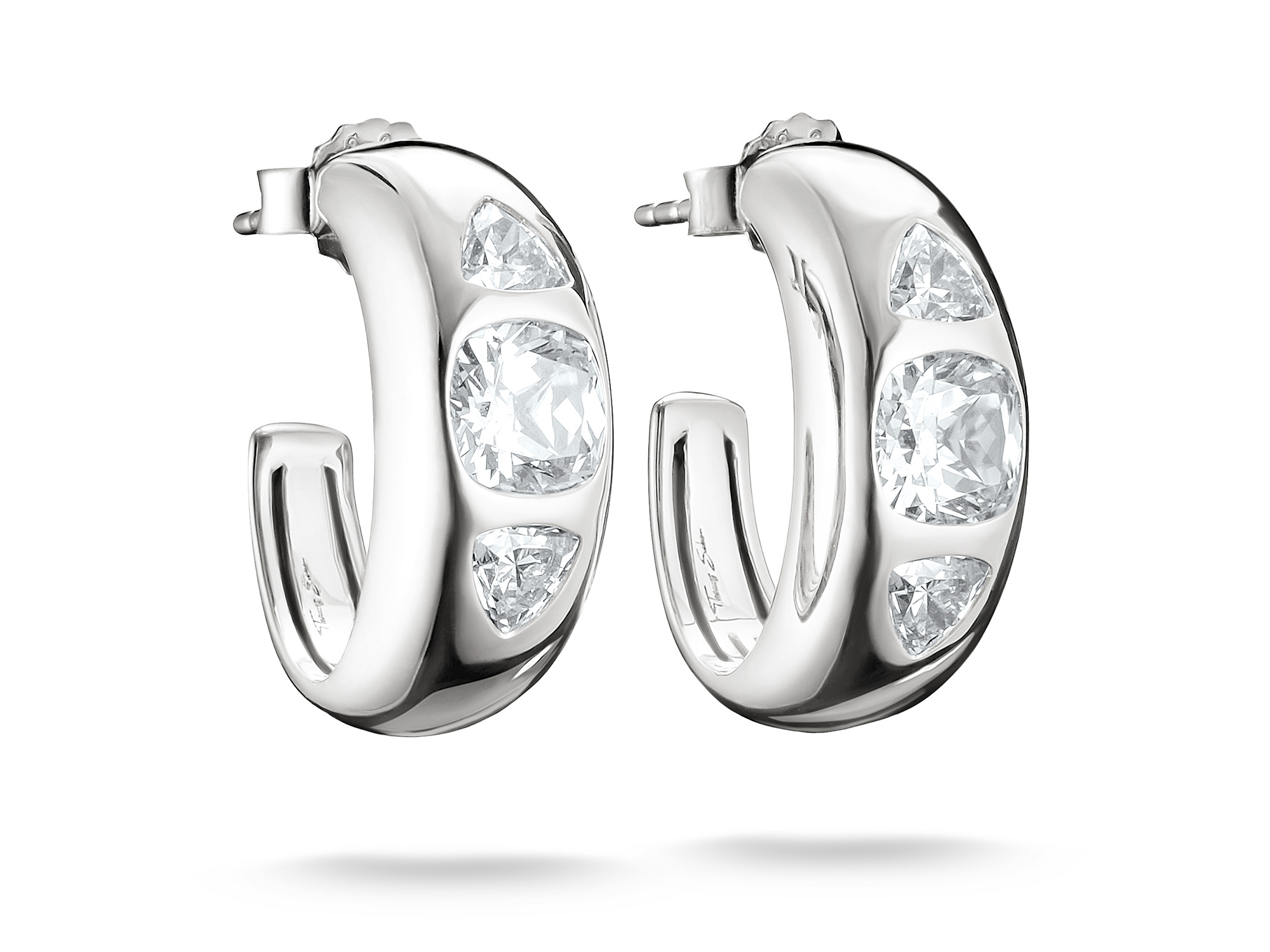 Thomas Sabo CR759-051-14 Bold Elegance Creolen - Sterling Silber & Zirkonia - Weiß