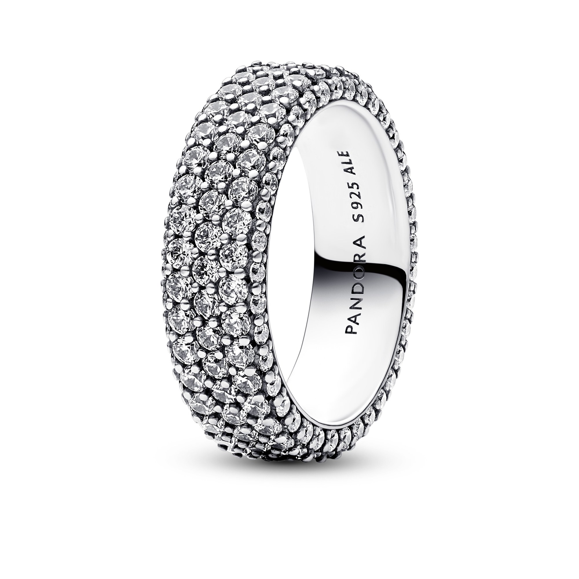Pandora Dreireihiger Pavé Ring - Sterling Silber