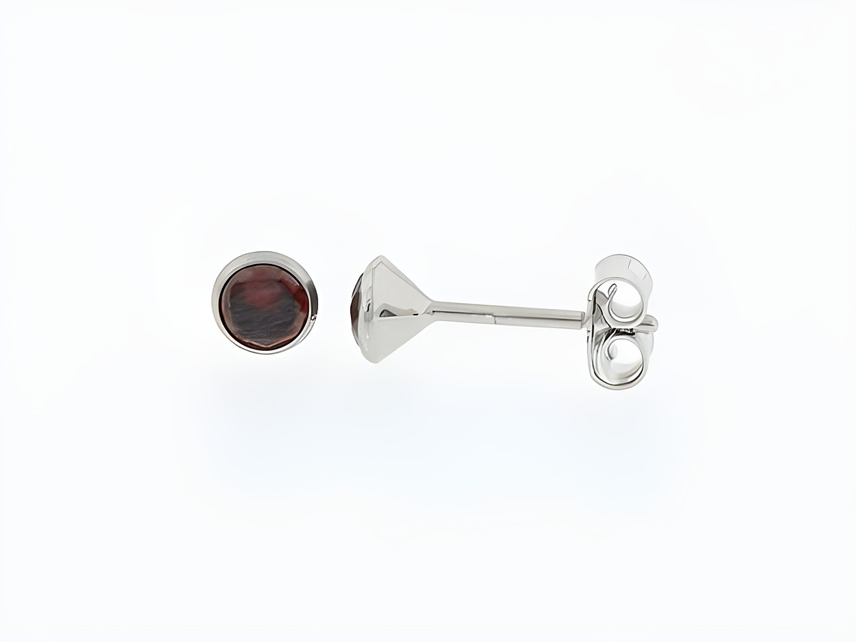 Silber Ohrringe Kelch Silber 4,3 mm Zirkonia rot Stecker Hersteller Juwelier Harnisch Zirkonia elegante Schmuckstücke für jeden Anlass.