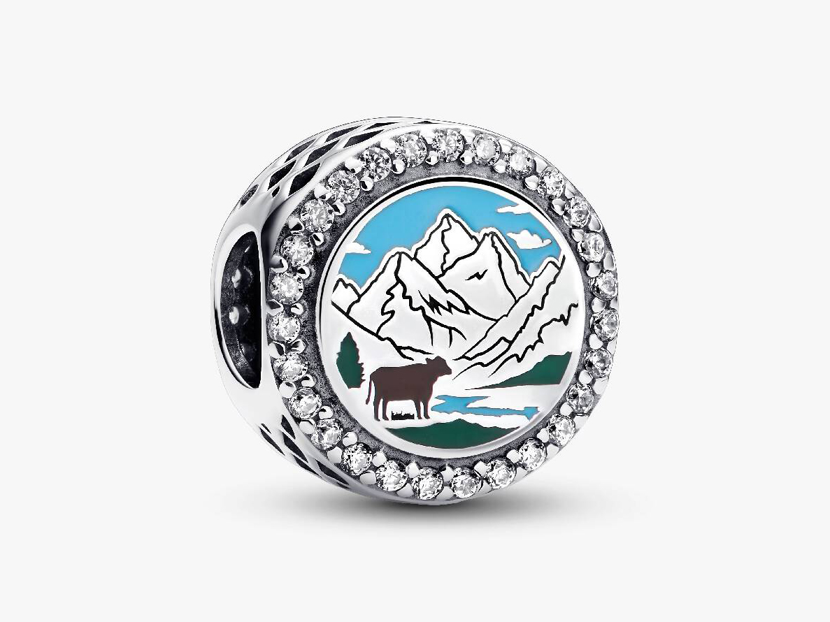 Pandora 792016CZ_E077 Charm Pavé - Berge Berglandschaft - Sterling Silber - Zirkonia - 792016