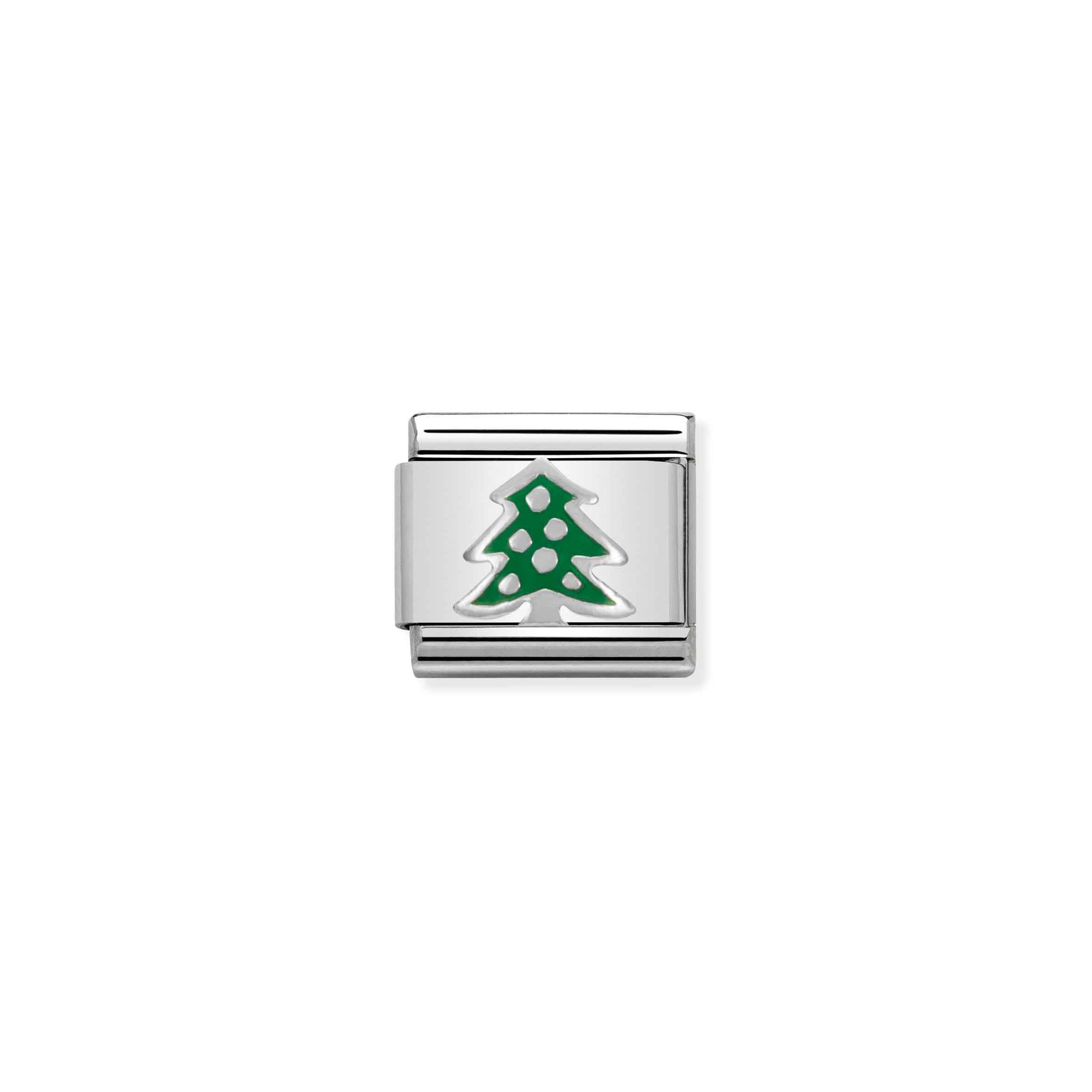Nomination Composable Classic Charm SilverShine Tannenbaum - Edelstahl, Silber 925, Emaille