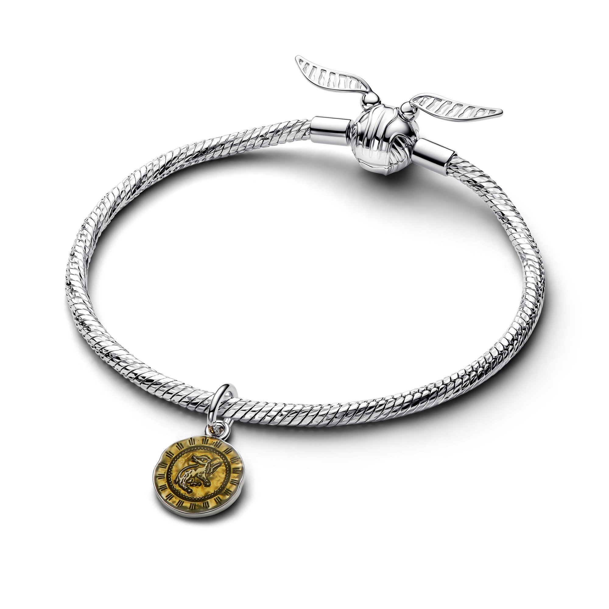 Pandora Harry Potter - Medaillon-Charm Hufflepuff - Sterling Silber – Ansicht 3