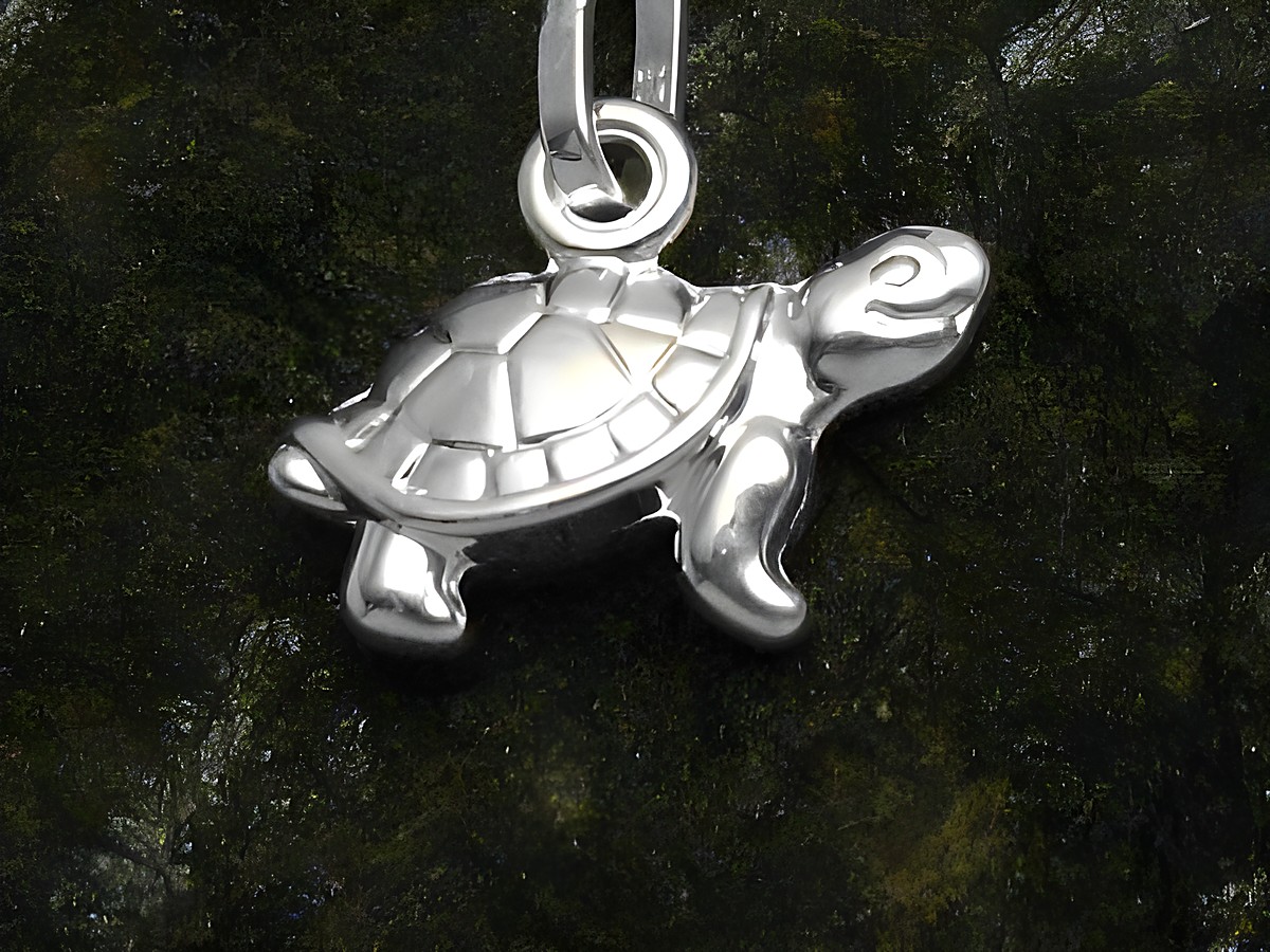 Anhänger Schildkröte 925 Sterling Silber niedlich, von Hersteller Juwelier Harnisch, ideal für Tierliebhaber.