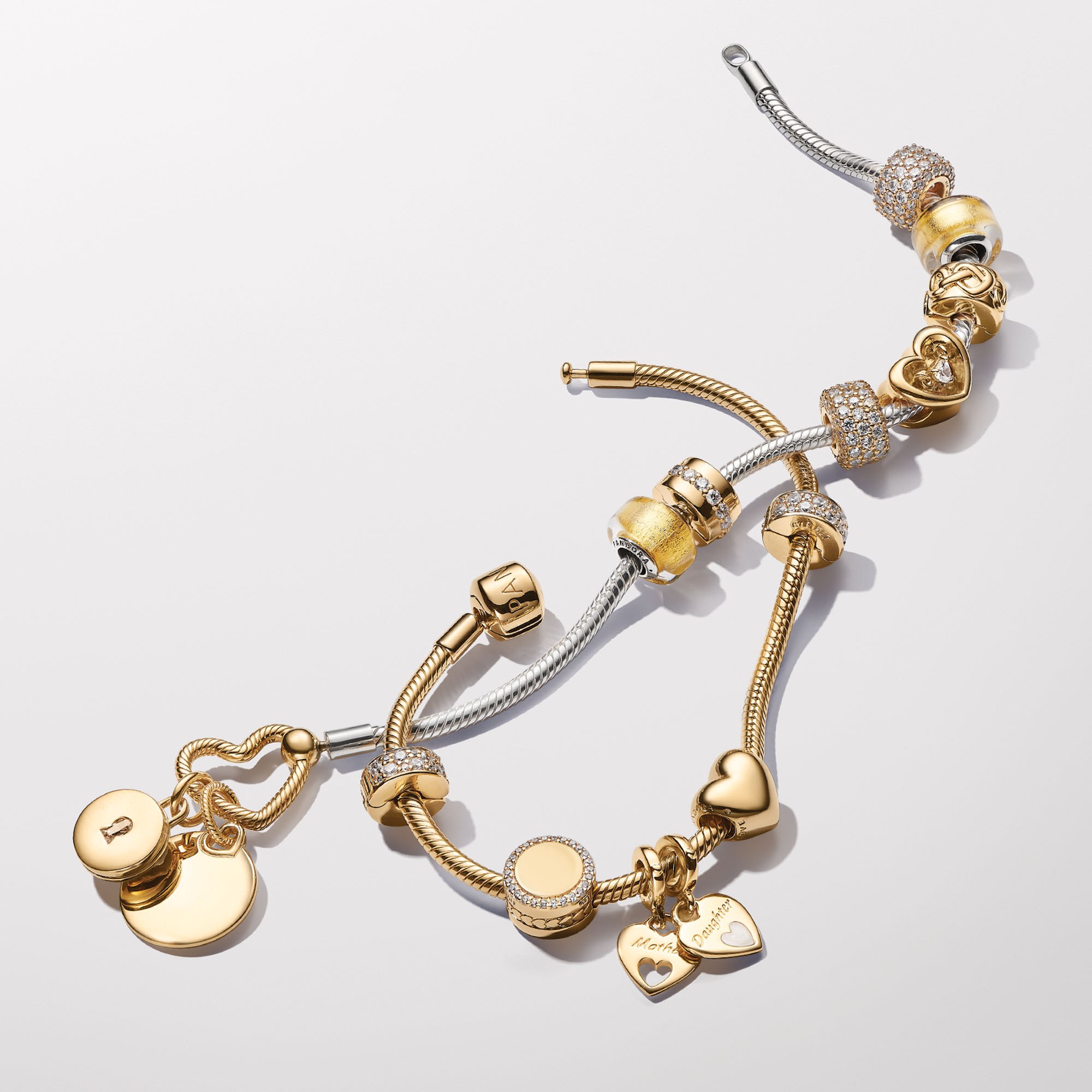 Pandora Linie CLIP-Stopper - Gelbgold vergoldet - Zirkonia – Ansicht 4