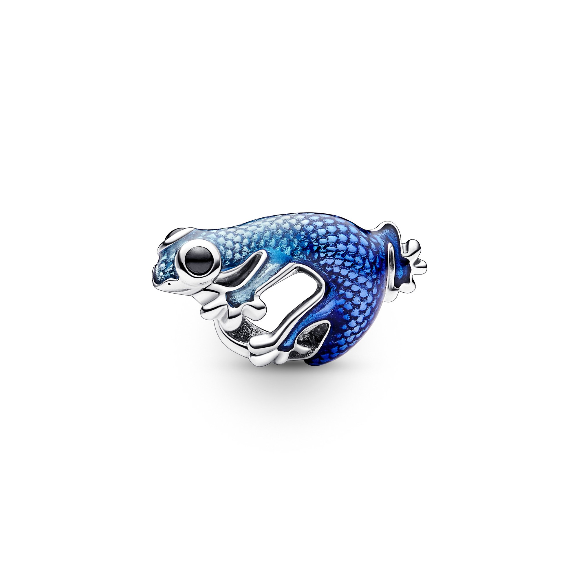 Pandora Metallic-Blaues Gecko Charm - Sterling Silber
