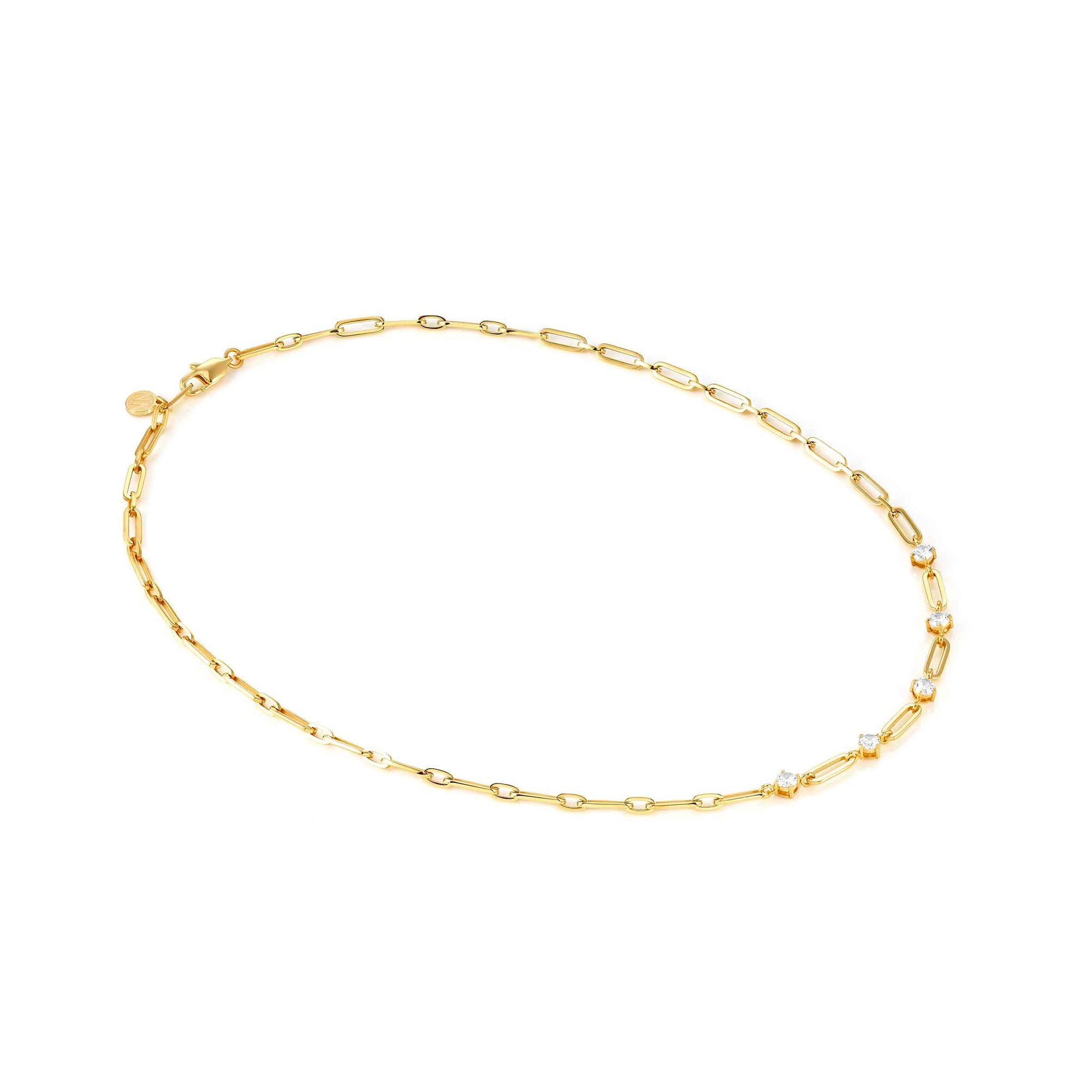 Nomination ChainsOfStyle - Kette - weiße Zirkonia - Edelstahl goldfarben - 46 cm – Ansicht 4